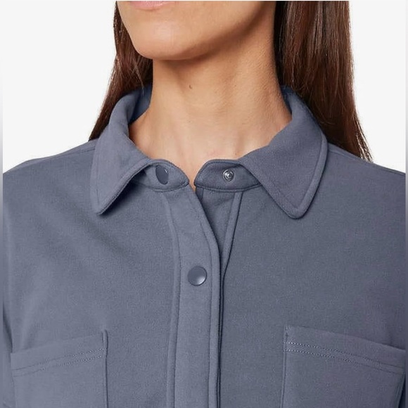 Mondetta Ladies' Cozy Warm Fleece Button Up Shirt. - Picture 3 of 5